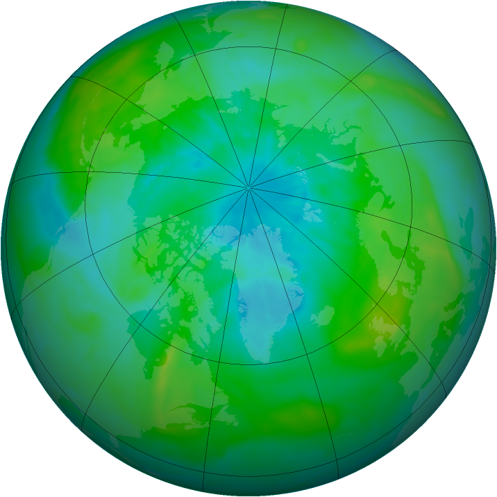 Arctic ozone map for 17 August 2014